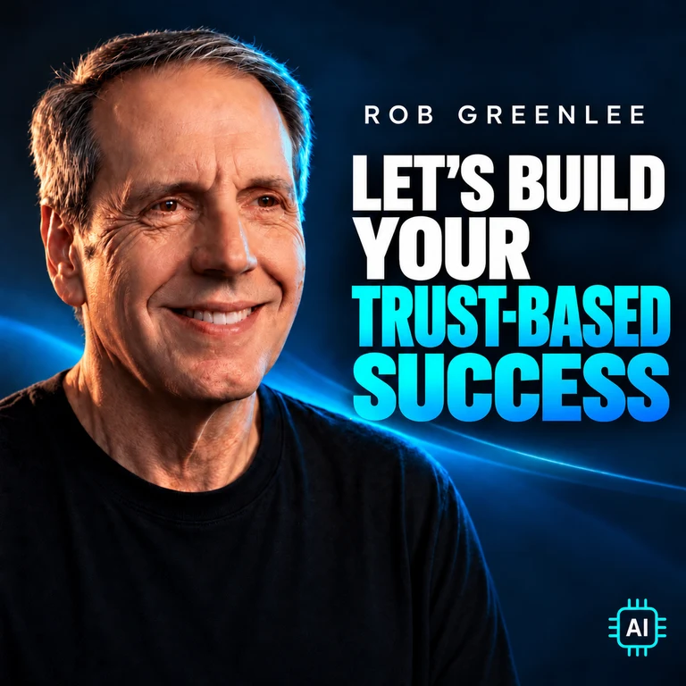 Portrait of Rob Greenlee beside the words LET'S BUILD YOUR TRUST-BASED SUCCESS.